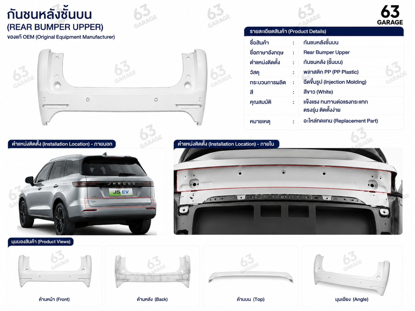 พลาสติกเบี่ยงลมชุดบานเกร็ด รูปที่ 2